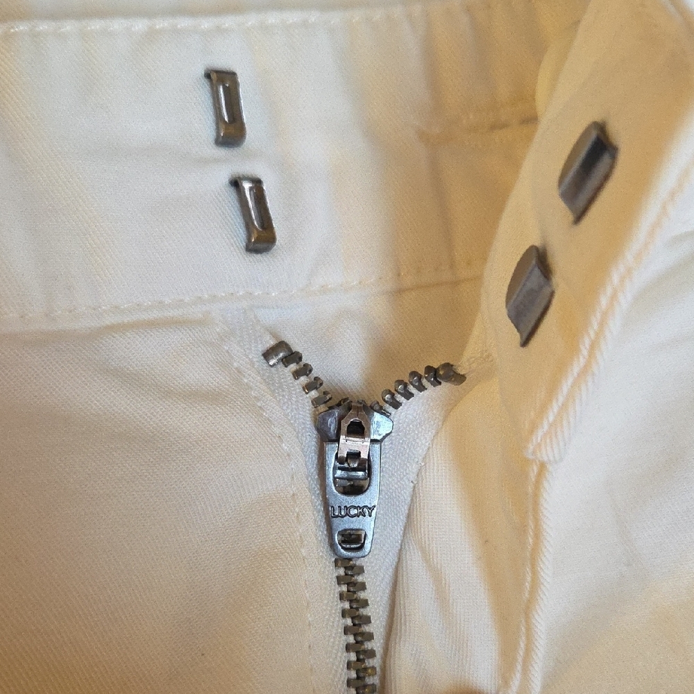 Lucky Brand Cotton Wide Leg Cream Pants - Picture 9 of 9